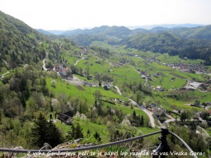Z vrha Gonžarjeve peči se je odprl lep razgled na vas Vinska Gora